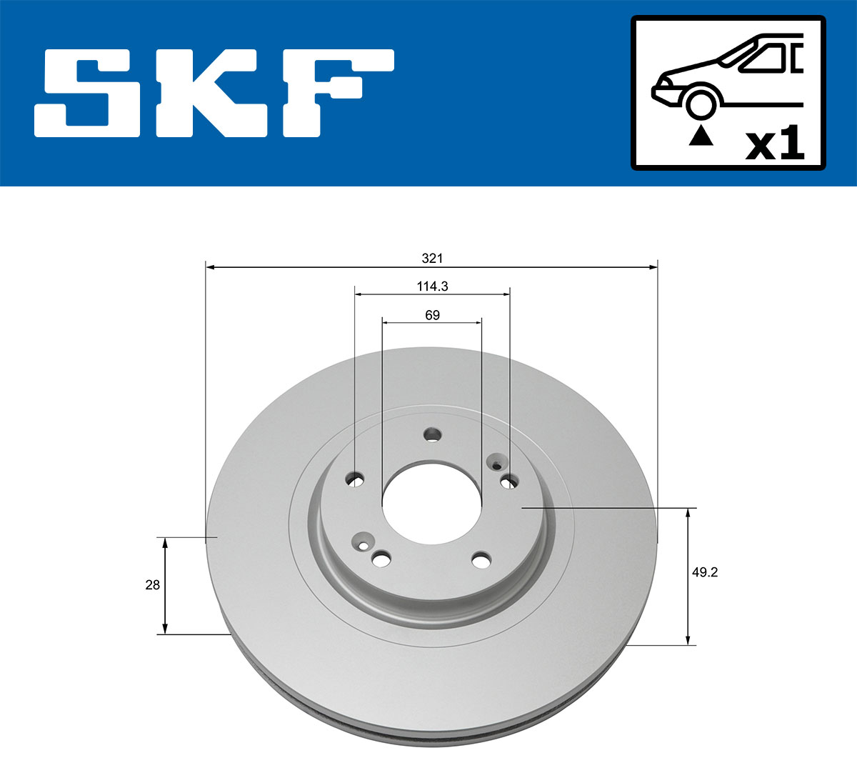 SKF VKBD 80281 V1 Disc frana